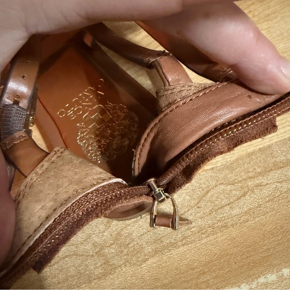 Vince Camuto Erendira Gladiator Sandals 7.5 Cognac Leather Boho Festival - Picture 14 of 14